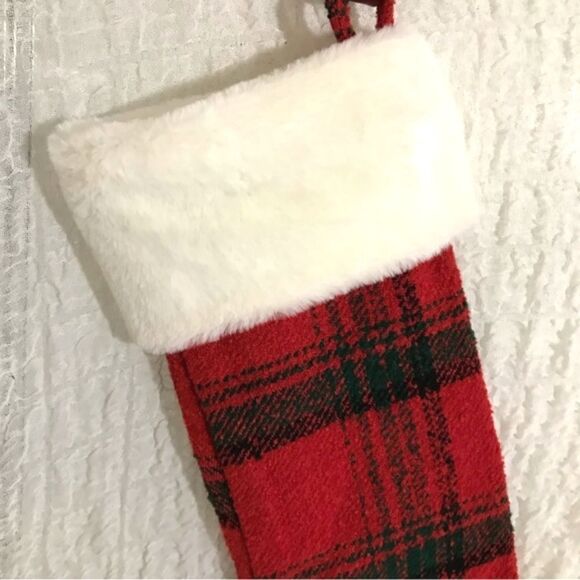 Red & Black Plaid Christmas Stocking - Picture 4 of 7
